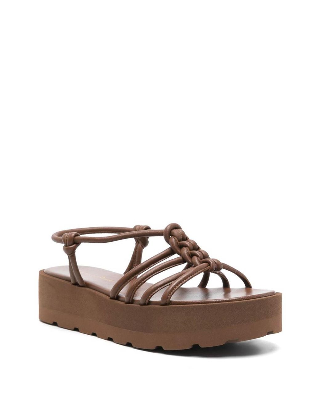 Gianvito Rossi Brown Hebe Leather Sandals