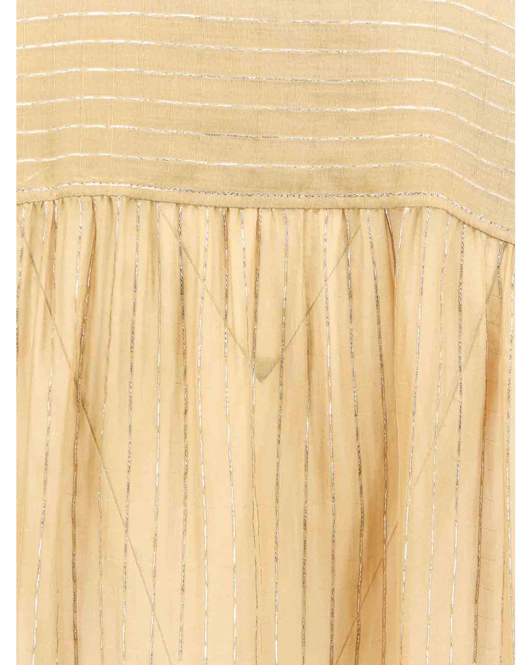 Chloé Natural Silk Shirt With Lurex Details