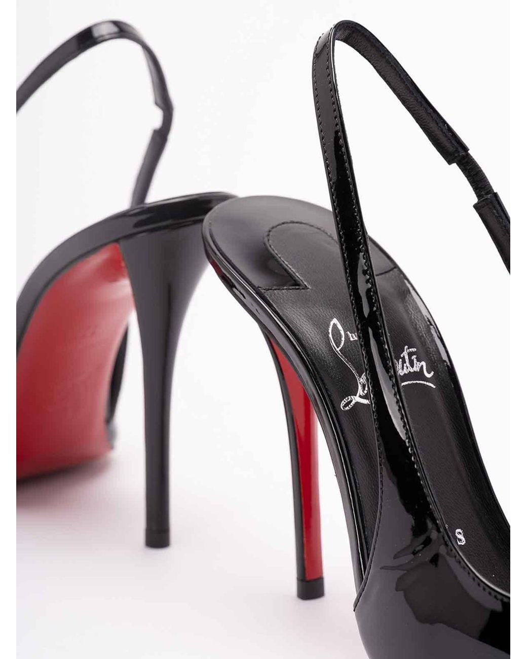 Christian Louboutin White 'Miss Z 100' Slingbacks