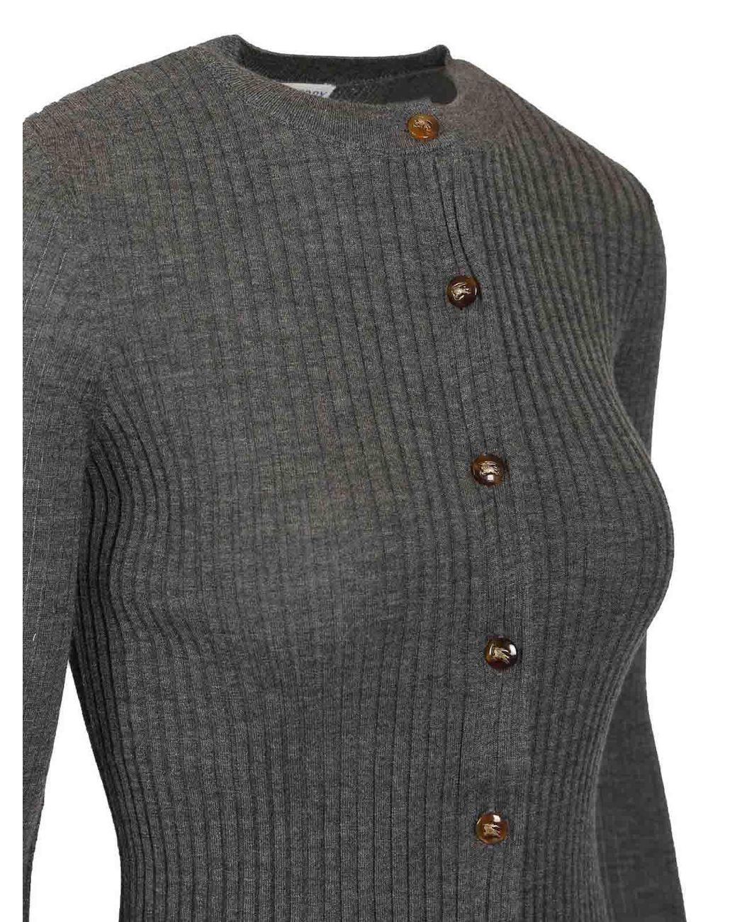 Burberry Gray Cashmere Cardigan