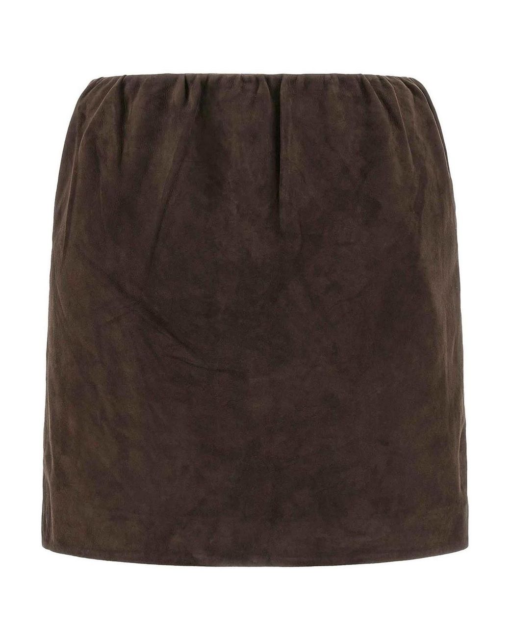 ROTATE BIRGER CHRISTENSEN Brown Suede Skirt