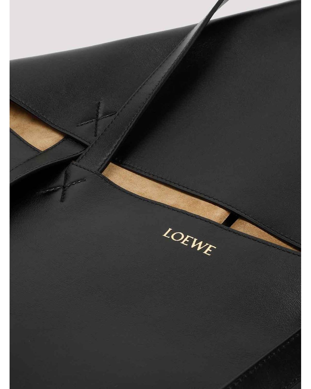 Puzzle Fold Large Tote di Loewe in Black da Uomo
