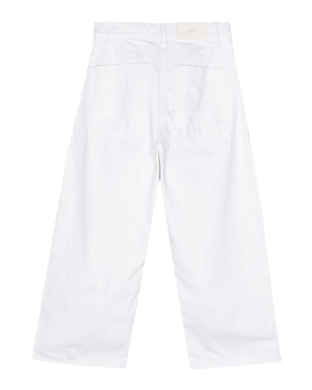 Studio Nicholson White Chalco Cropped Jeans
