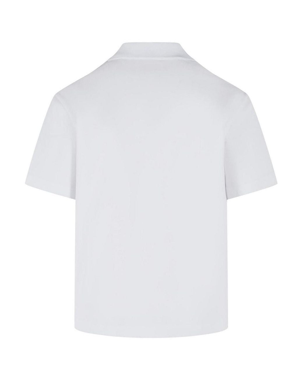 Moncler White Cotton Polo Shirt for men