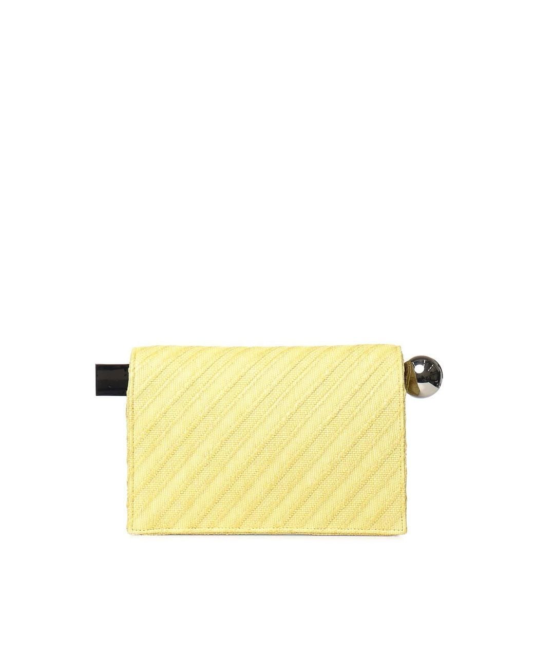 Jacquemus Yellow Rond Carr Clutch