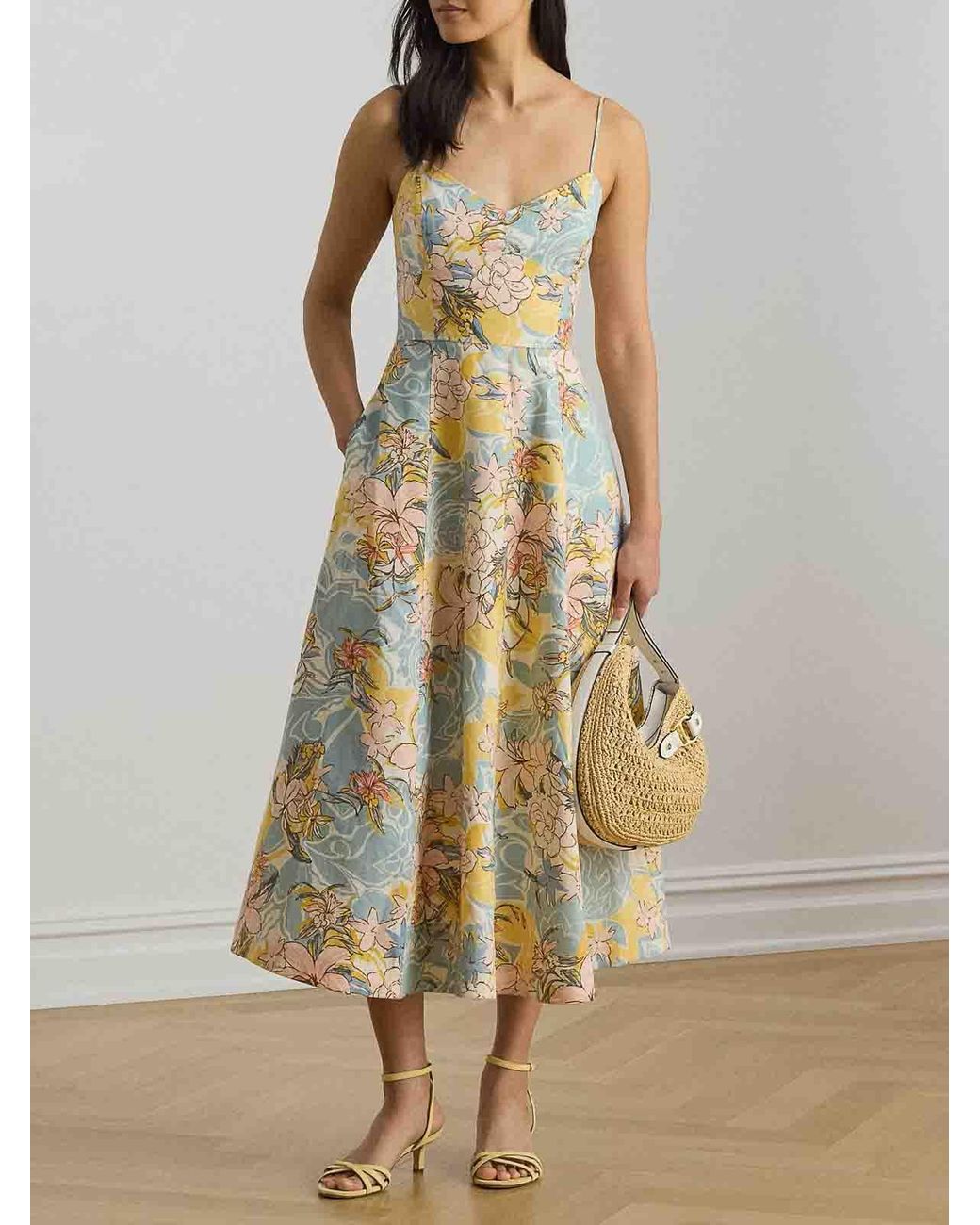 Ralph Lauren Metallic Woven-Fit &Amp; Flare-Dresses-Classic Linen
