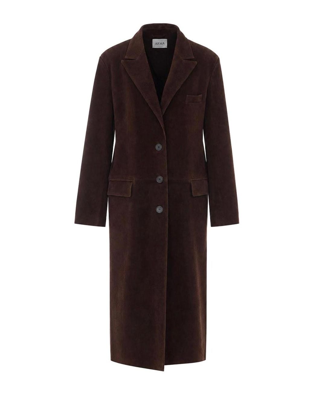 Arma Red Alissa Gritty Suede Coat
