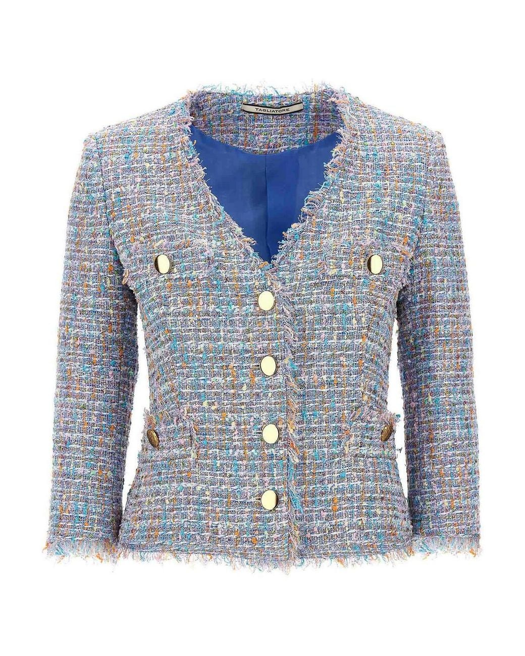 Tagliatore Blue Tweed Blazer