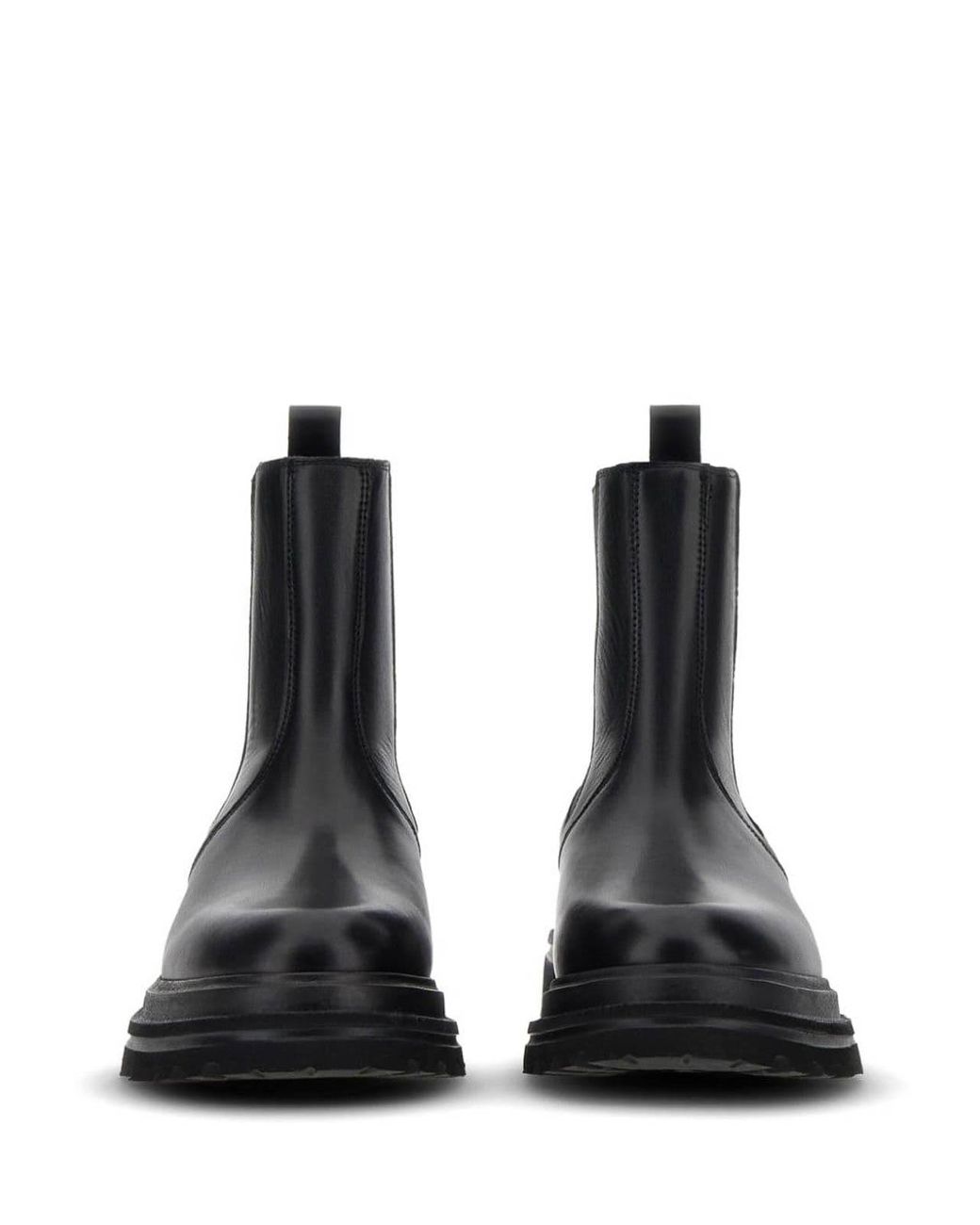 Hogan Black Mini Leather Chelsea Ankle Boots