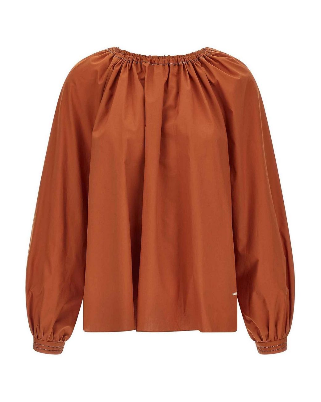 Marni Brown Boat Neck Blouse