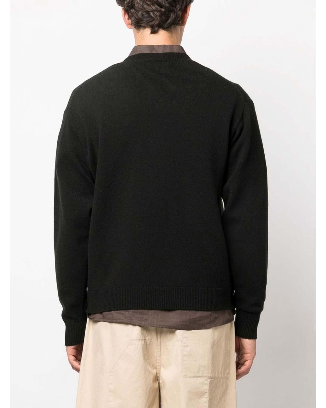 KENZO Black 'boke Flower' Jumper In Merino Wool for men
