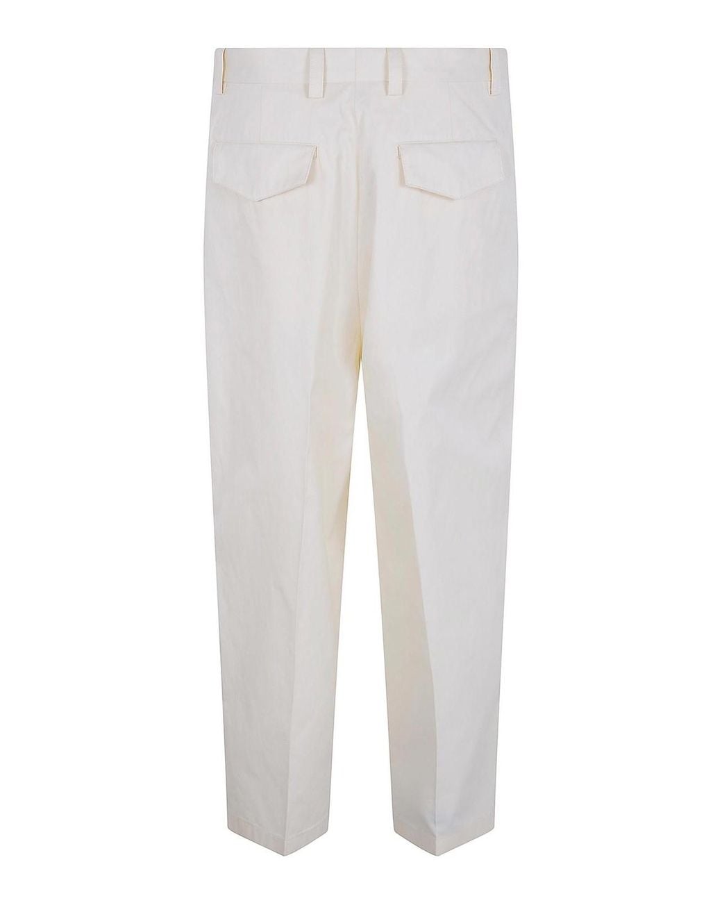 Jil Sander White Classic Trouser for men