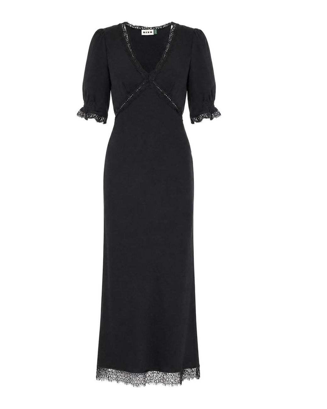 Rixo Black Annina Dress