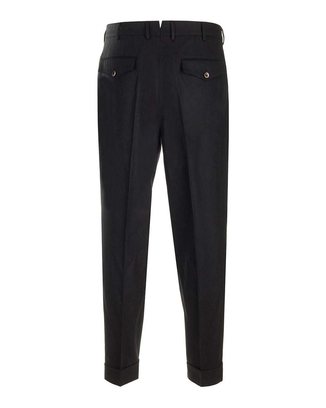 PT Torino Blue Wool And Cashmere Flannel Trousers for men