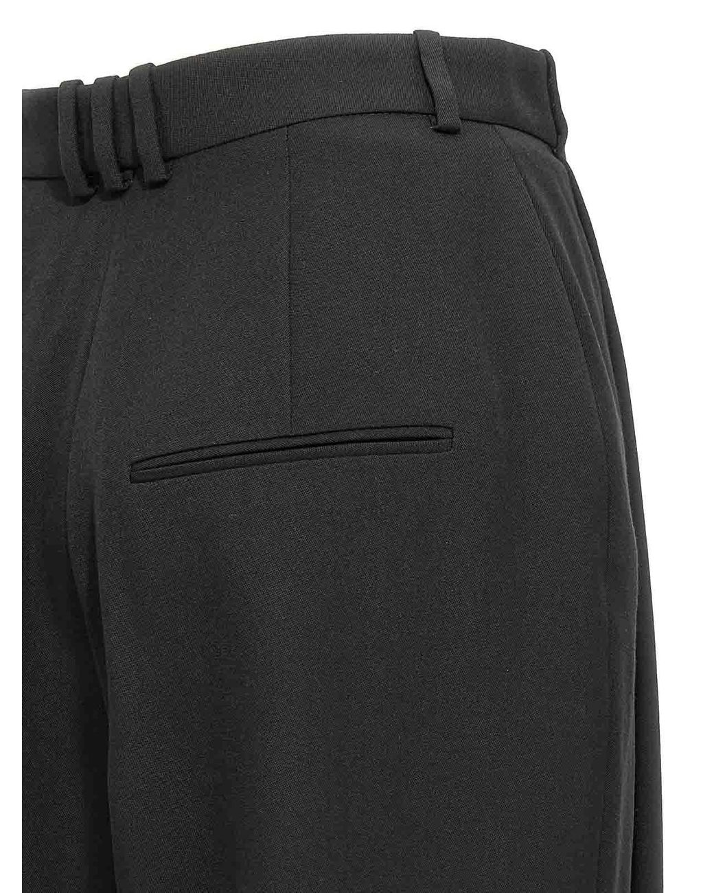 Balmain Black Grain De Poudre Pants