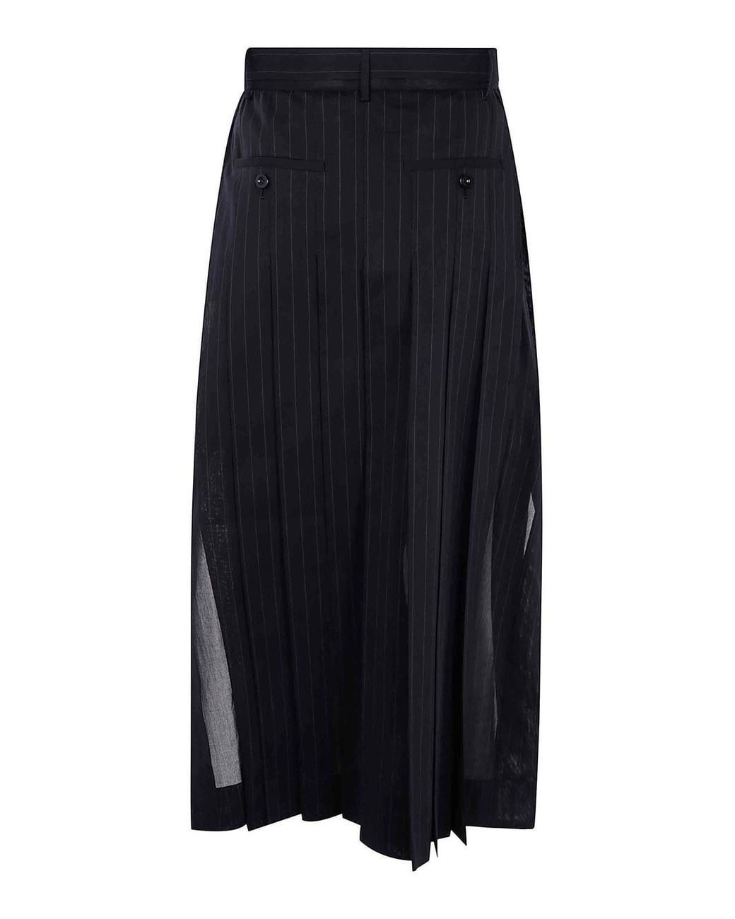 Sacai Blue High Twist Voile Skirt