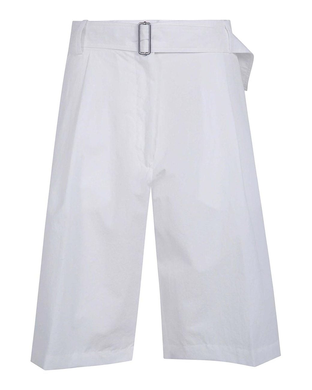 Studio Nicholson White Belted Pleated Short