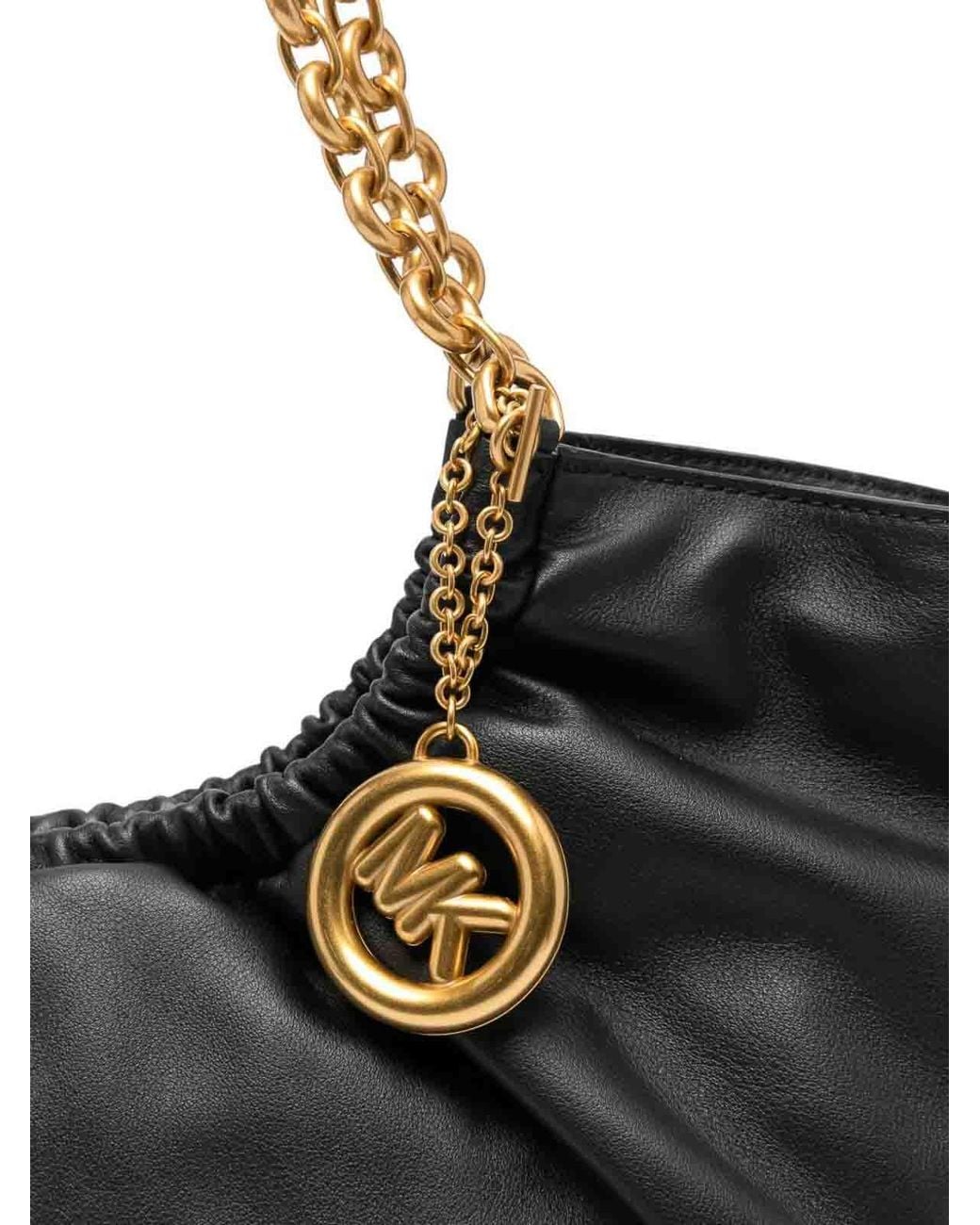 Michael Kors Black Ruched Hobo Bag