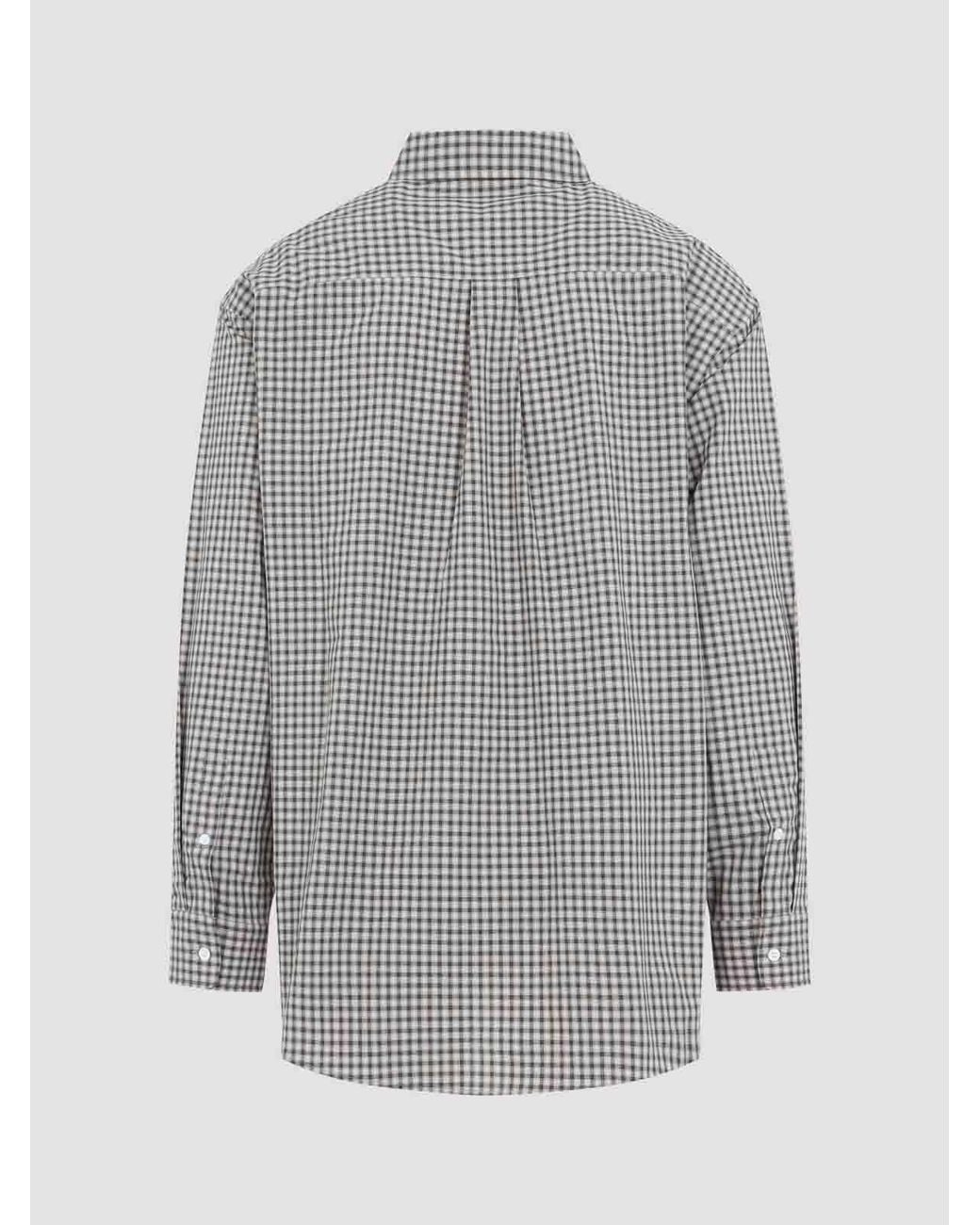Marni Gray Micro Check Pattern Shirt for men