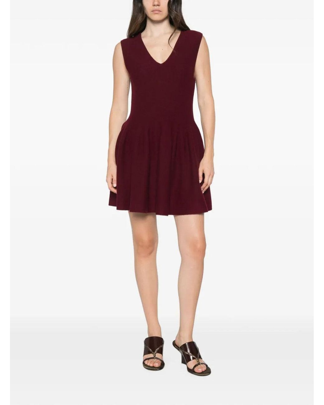 Lisa Yang Red Knit Mini Dress