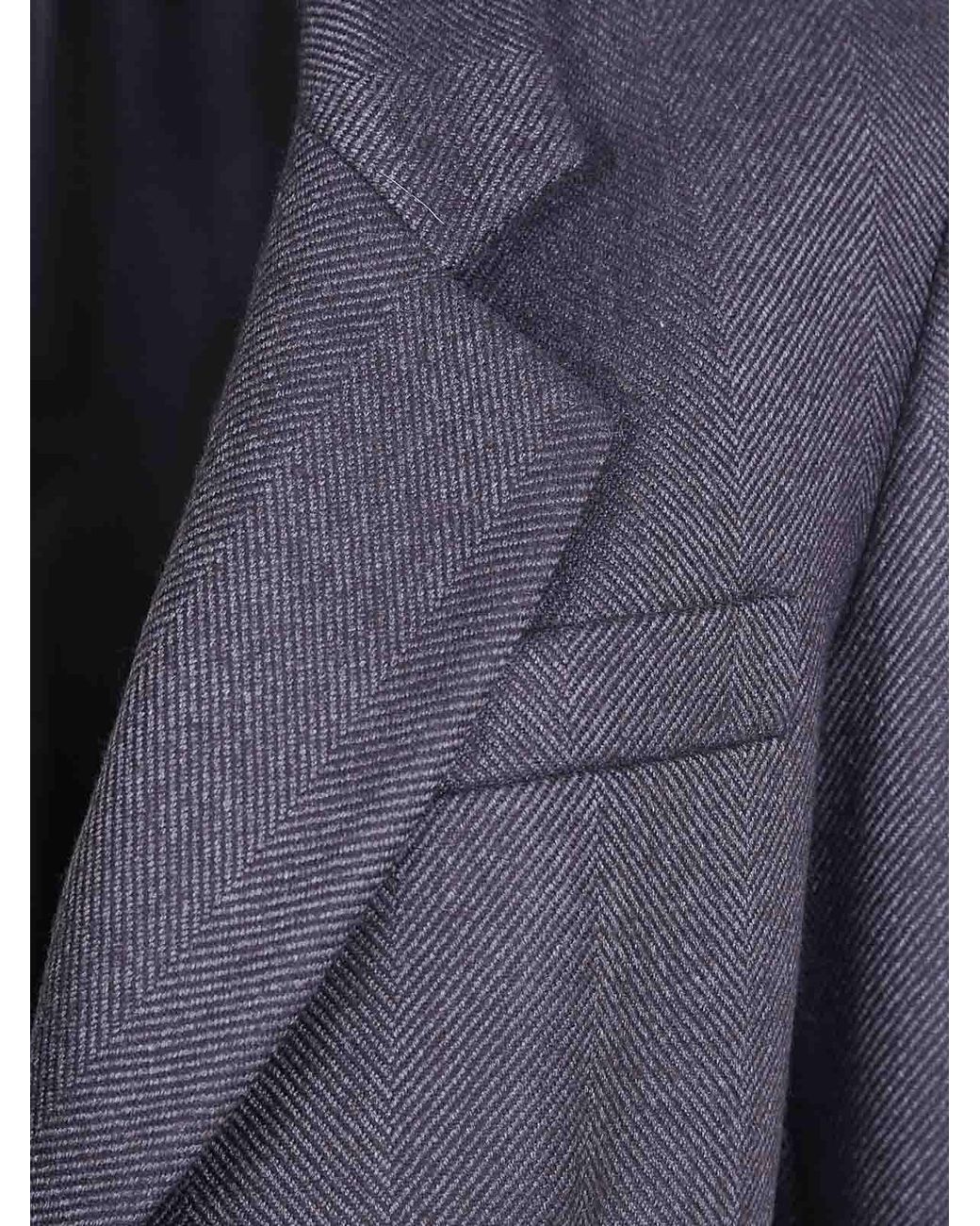 DR. HOPE Blue Singlebreasted Long Coat