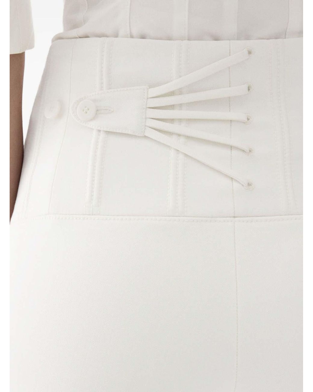 Jacquemus White Le Pantalon Arlesien Wool Blend Trousers