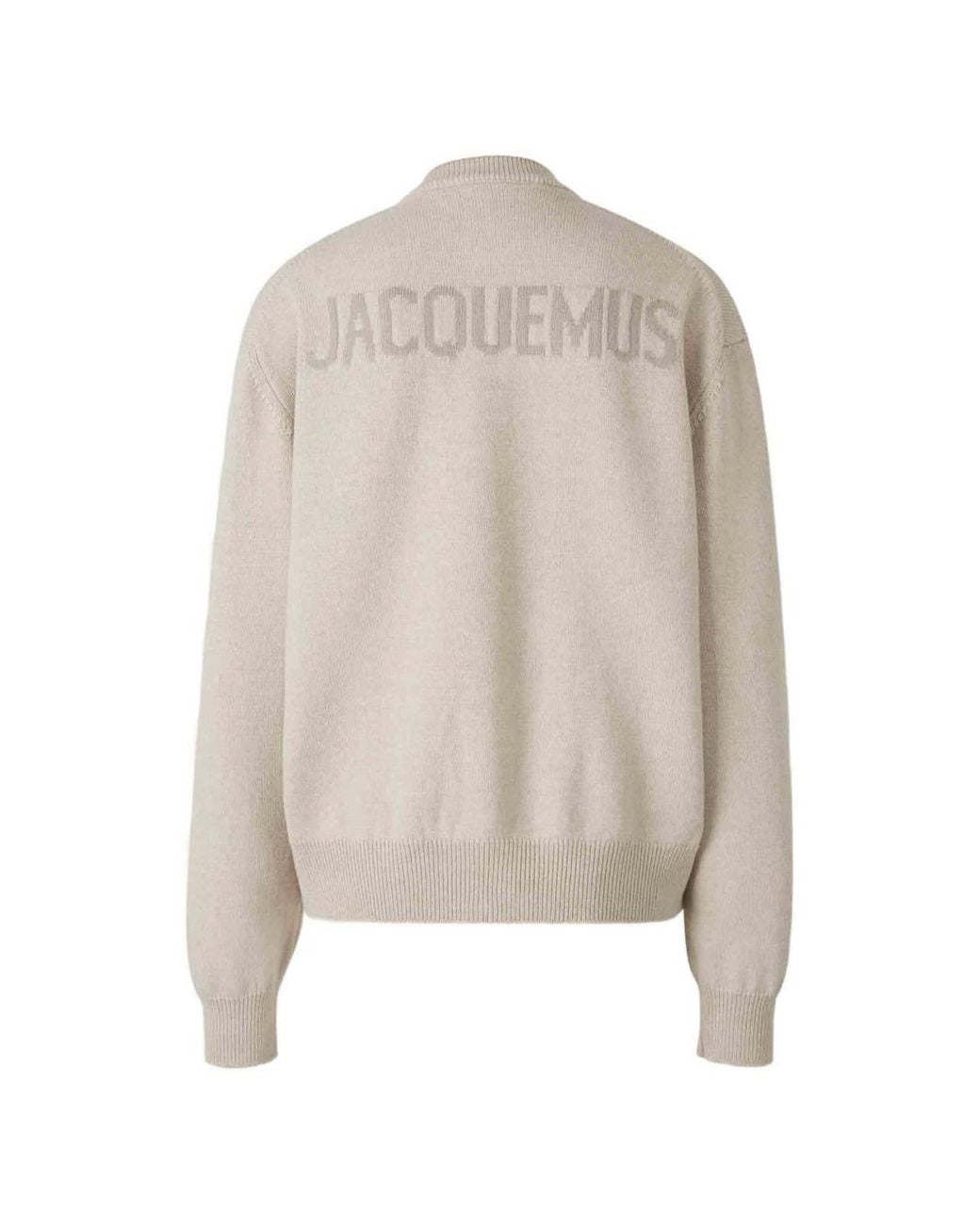 Jacquemus White Light Moulin Merino Wool Cardigan