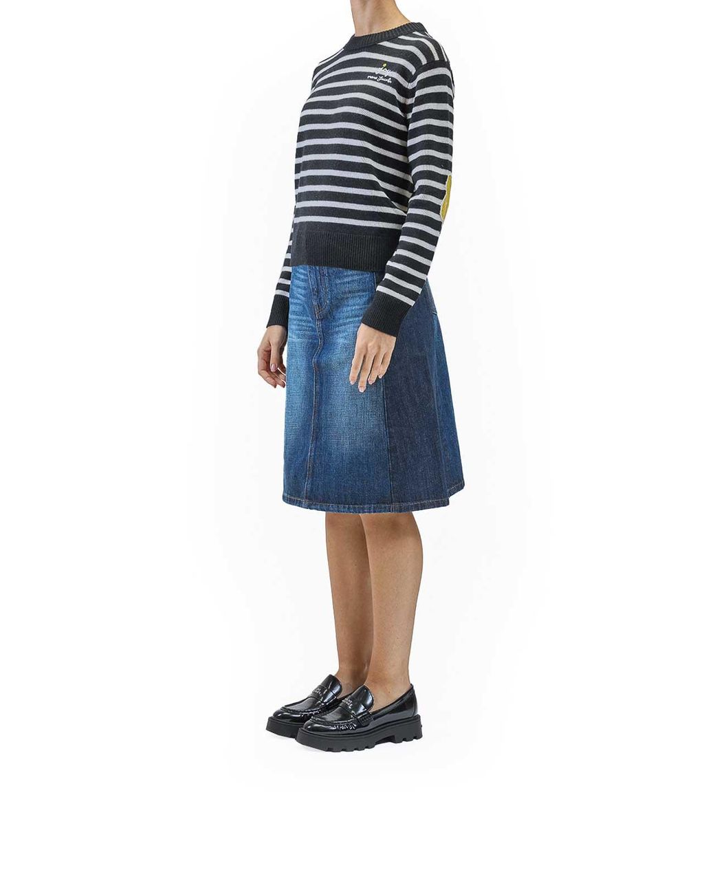 Marc Jacobs Blue Joy Striped Crewneck