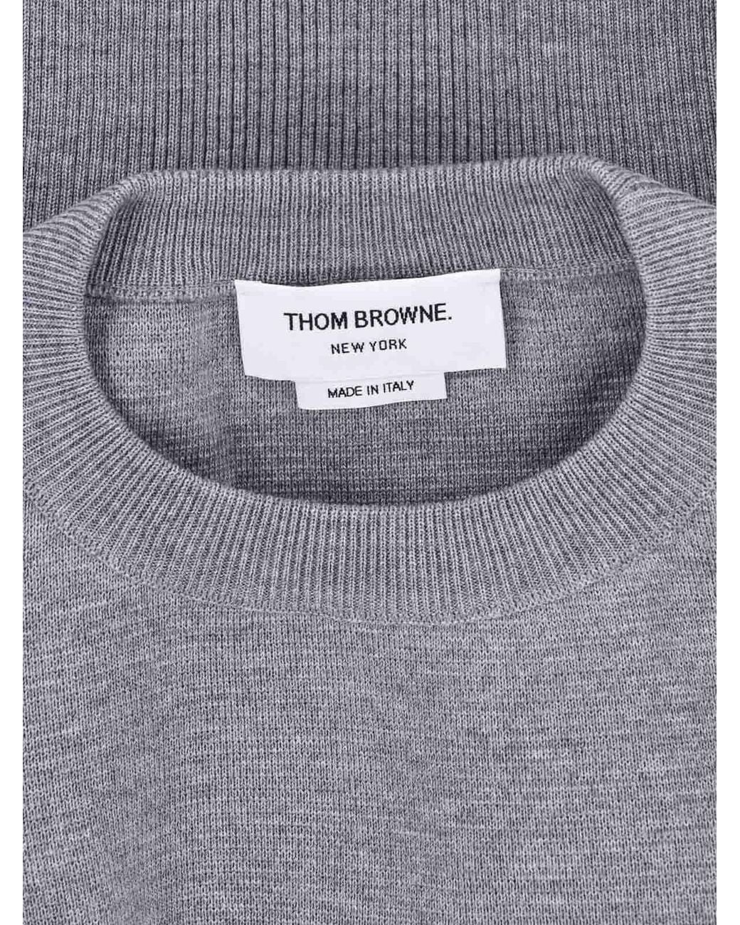 Suéter Cuello Redondo Thom Browne de hombre de color Gray