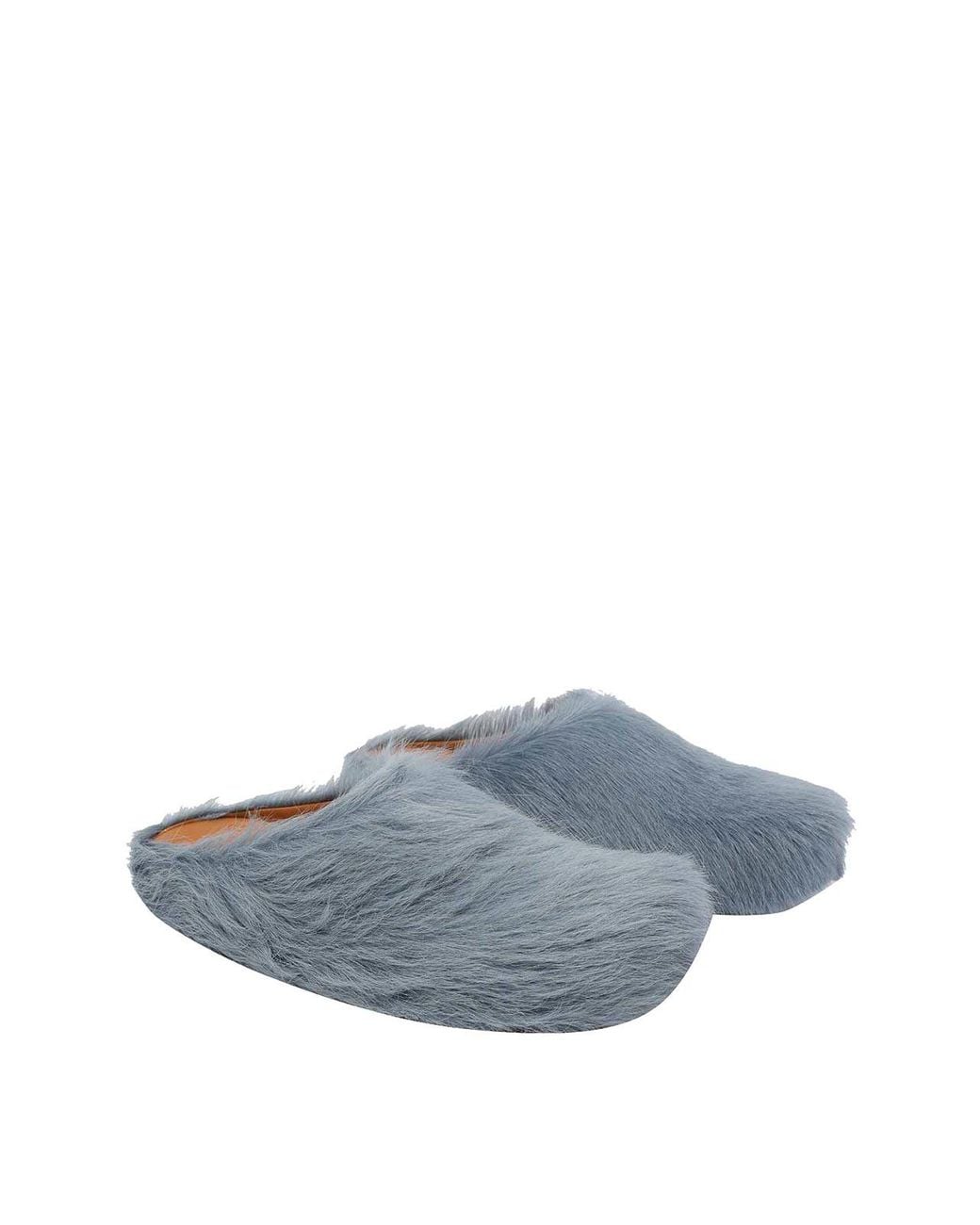 Marni Gray Light Long Hair Fussbet Sabot for men