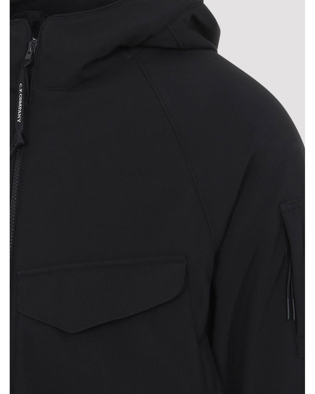 C P Company Blue Cp Company Shell Padded Hooded Lens Jacket for men
