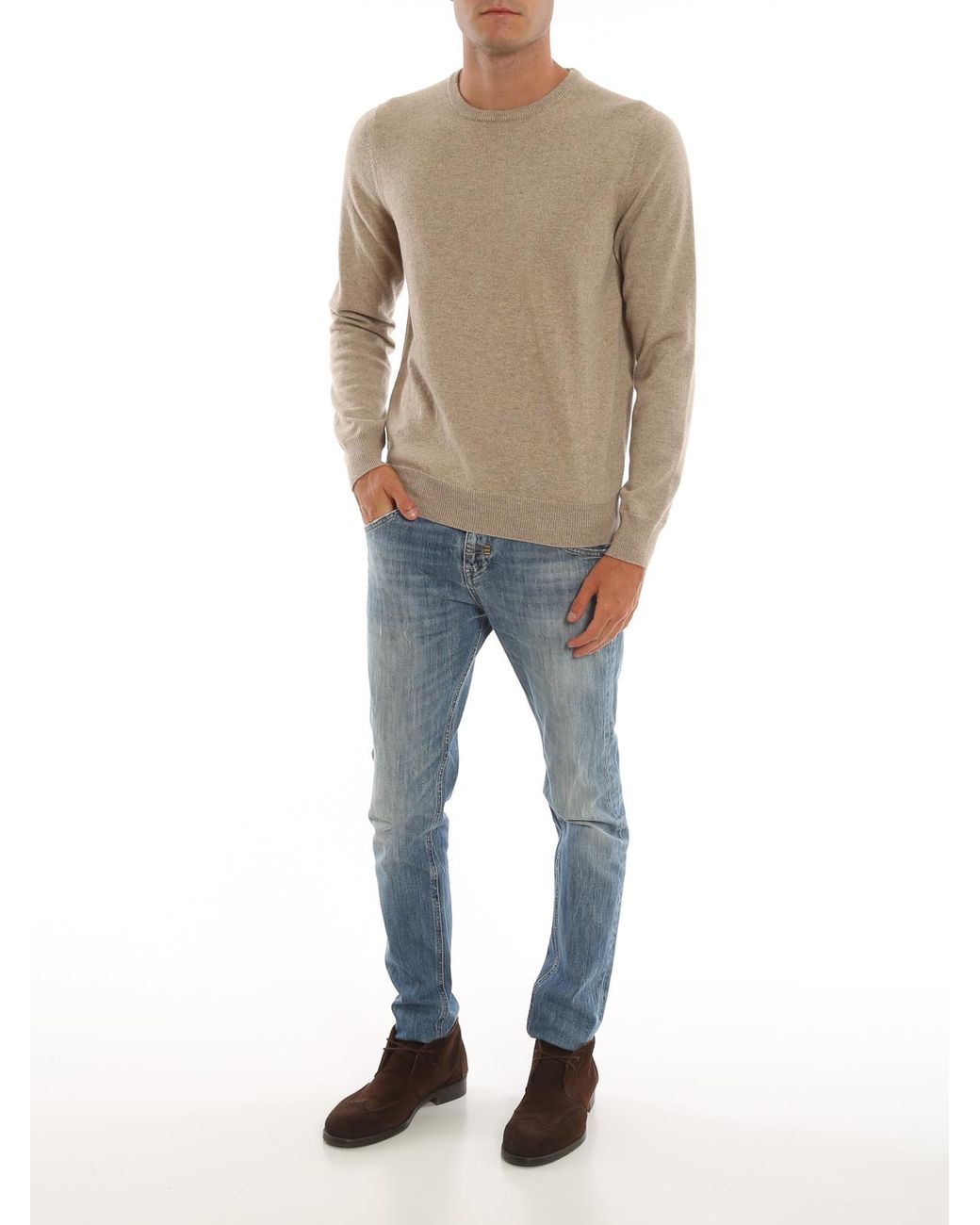 Malo Natural Cashmere Sweater for men