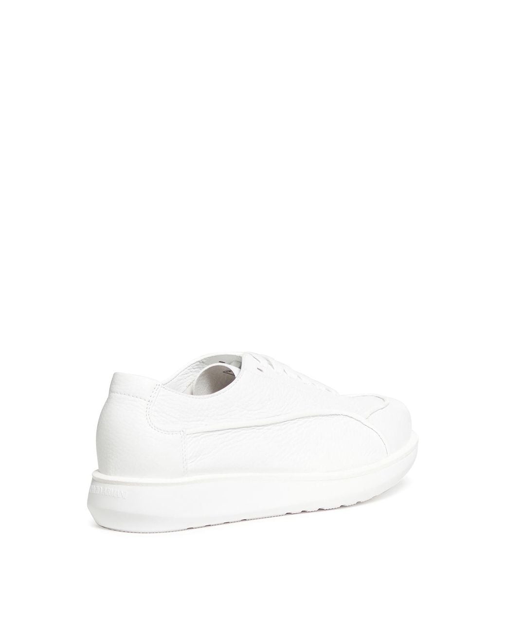 Giorgio Armani White Lace-Up Sneakers for men