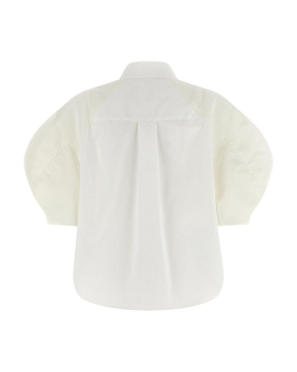 Sacai White Bomber Sleeve Shirt