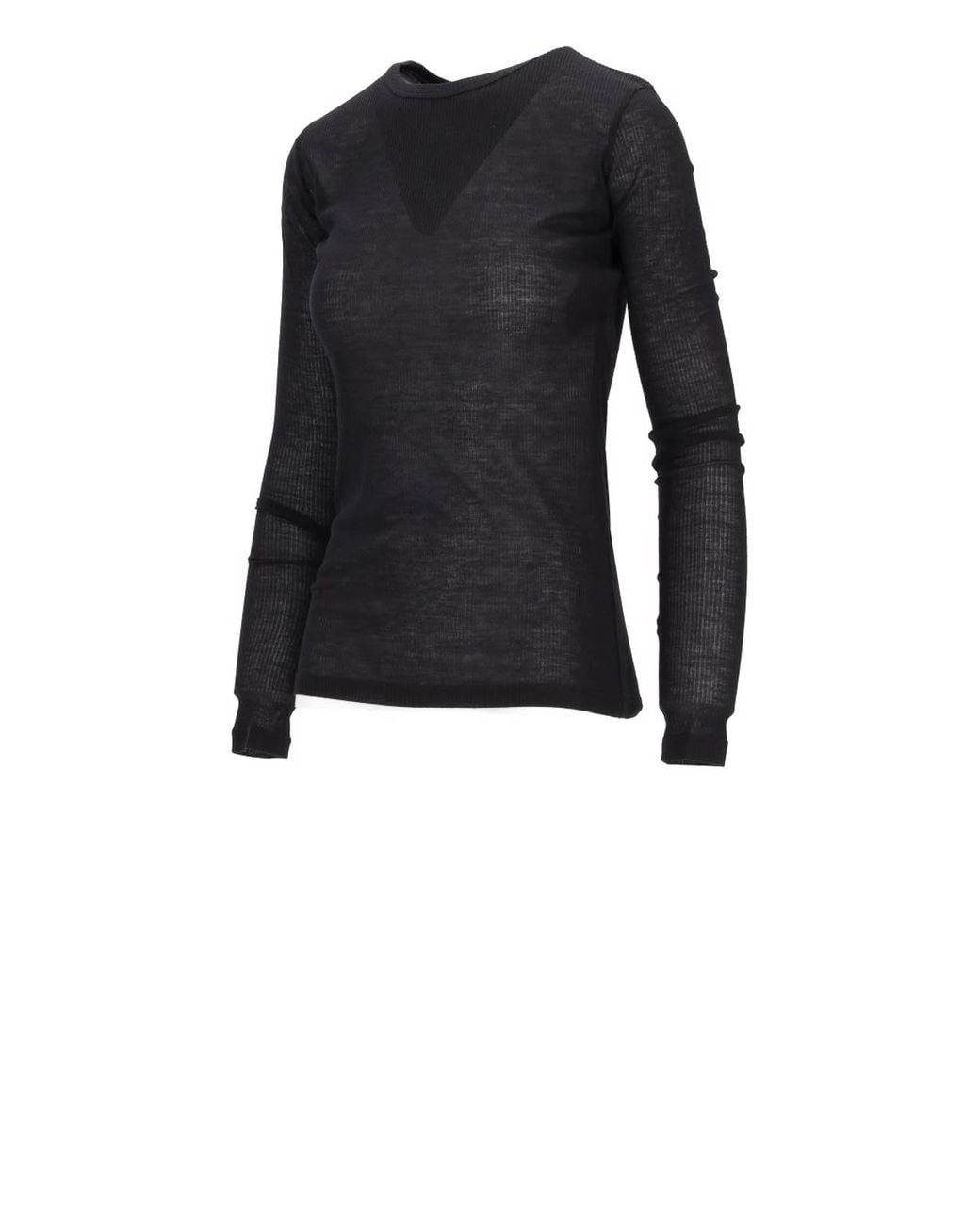 Ann Demeulemeester Black T-Shirt Viscose Cotton