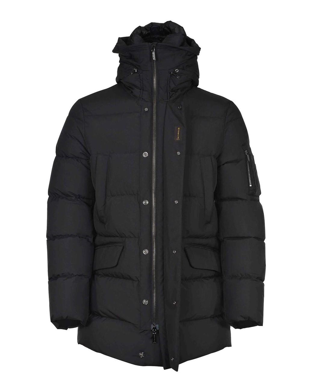 Moorer Black Jacket Made Of Polyester for men