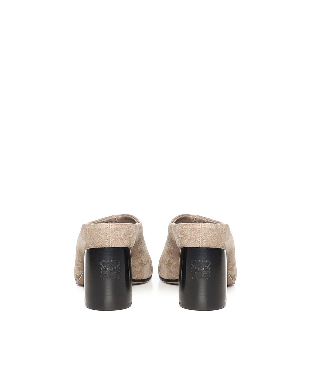 Loewe Natural Suede Oval Sabot