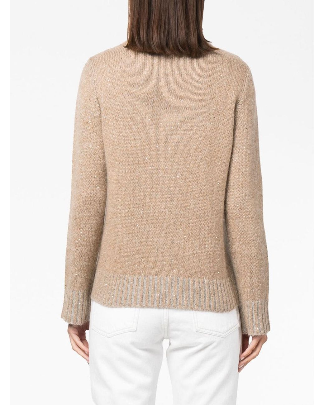 Fabiana Filippi Natural Wool Blend Turtleneck Sweater