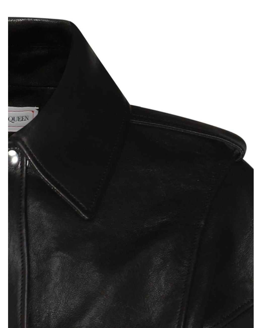 McQueen Black Leather Jackets