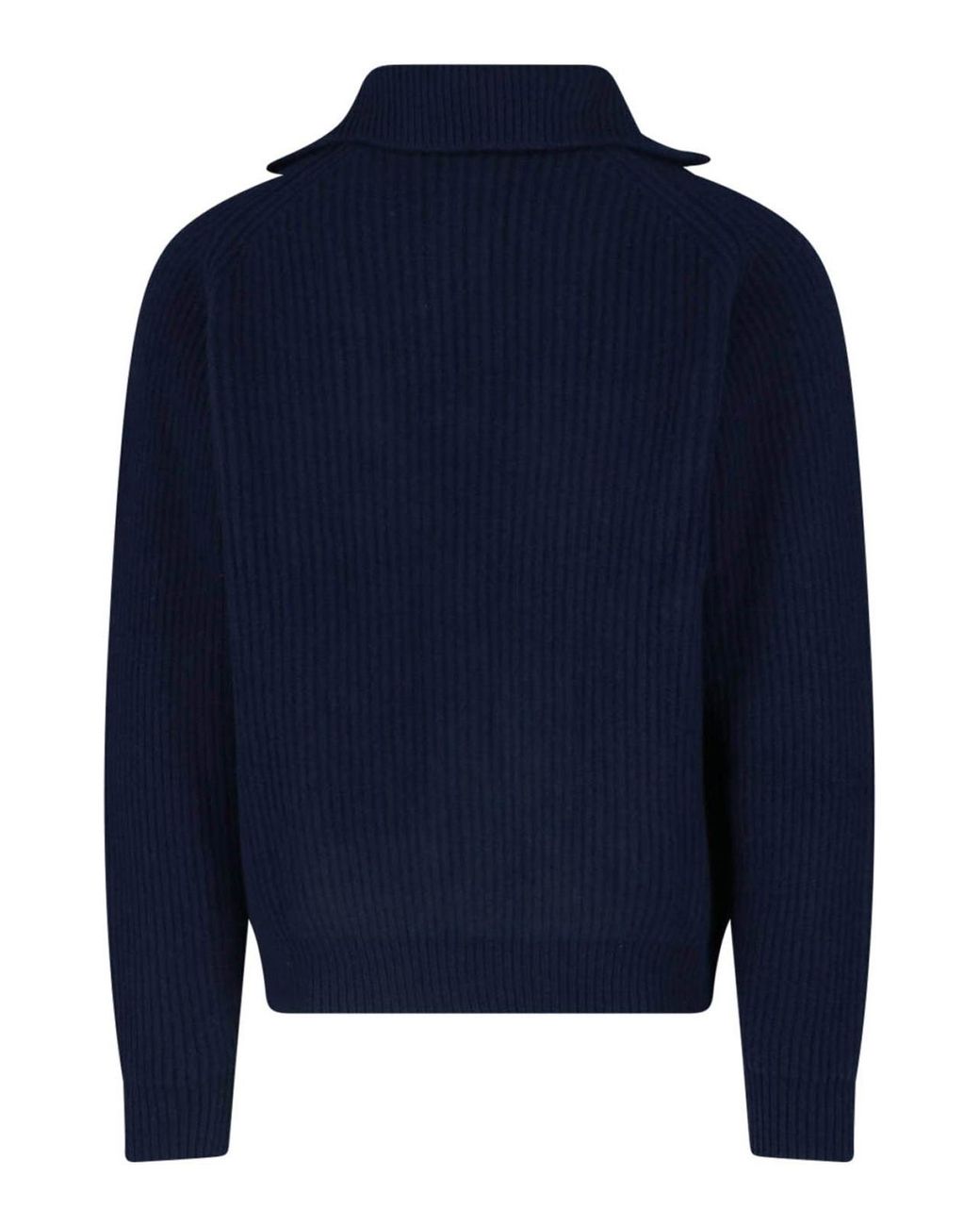 Jil Sander Blue Zip-Up Sweater for men