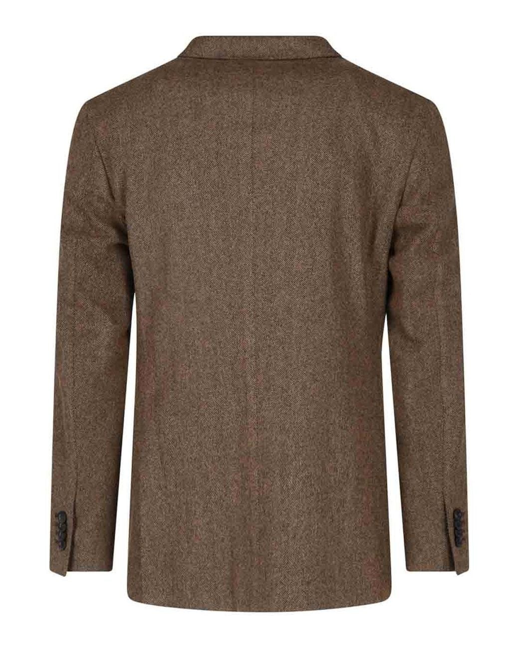 Boglioli Brown Single-Breasted Blazer for men