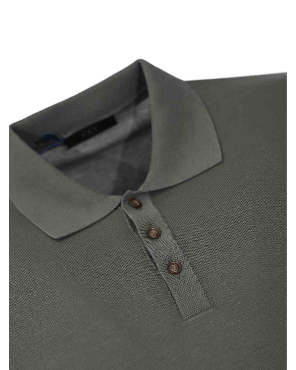 Fay Gray Military Cotton Knit Polo Shirt for men