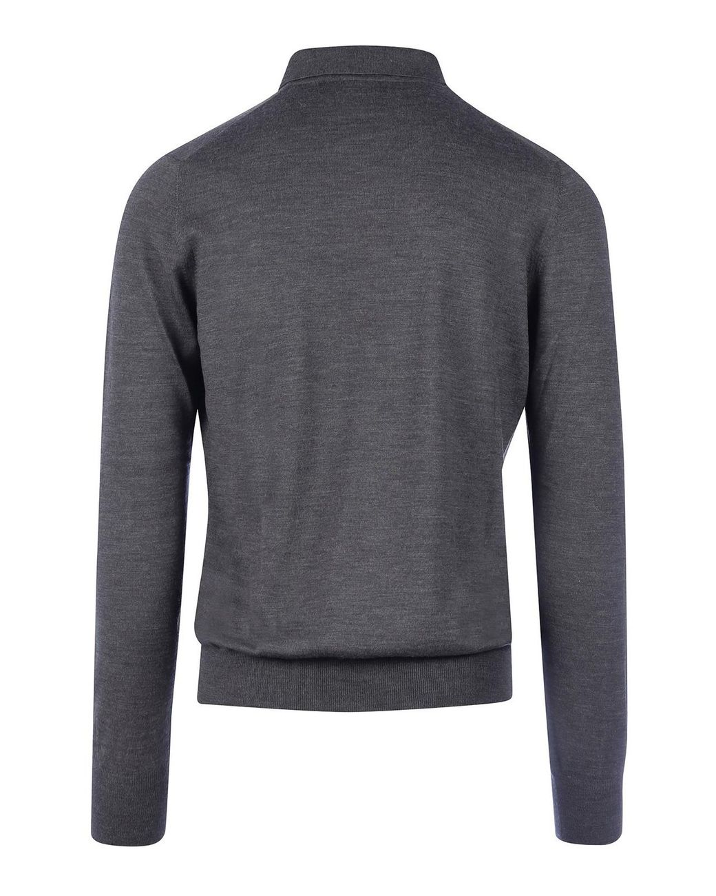 Nome Gray Wool Polo Shirt for men