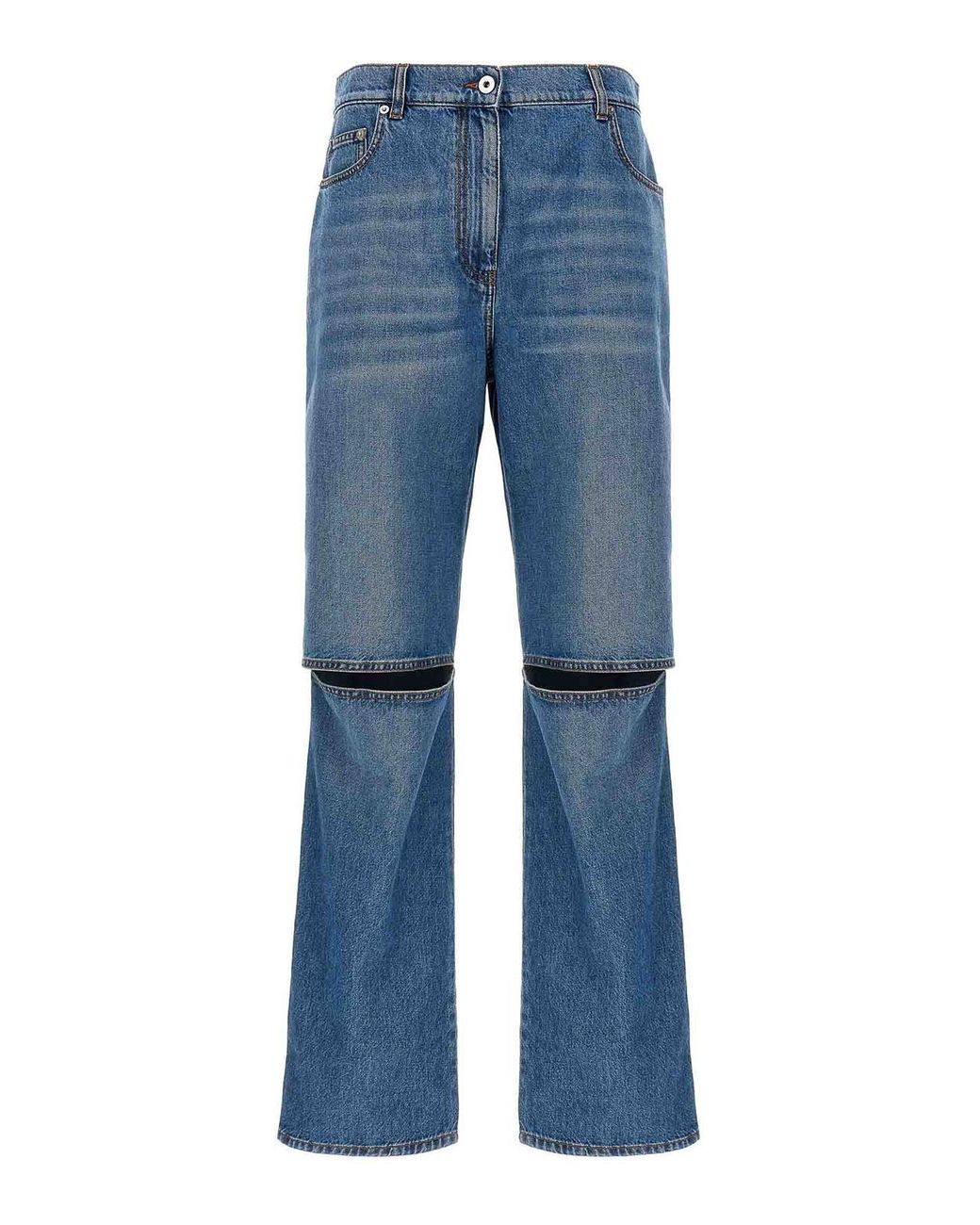 J.W. Anderson Blue Cut-Out Bootcut Jeans