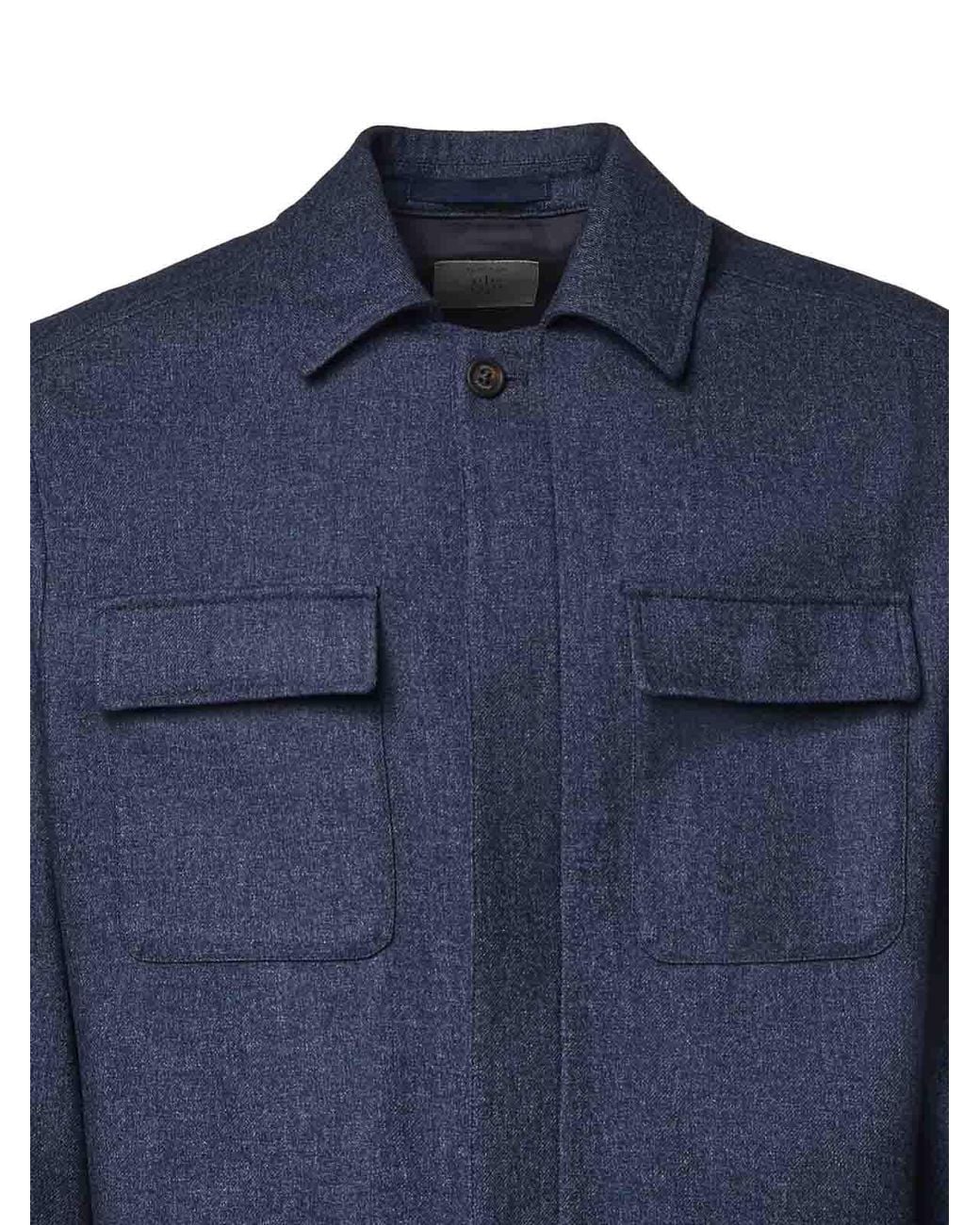 Giacca-Camicia di Eleventy in Blue da Uomo