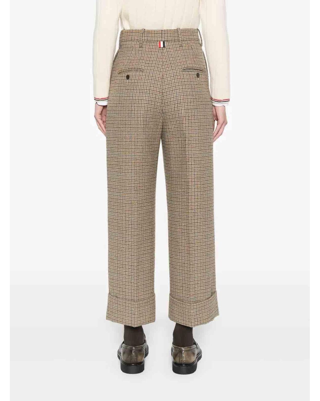 Thom Browne Gray High Waisted Double Pleat Trouser