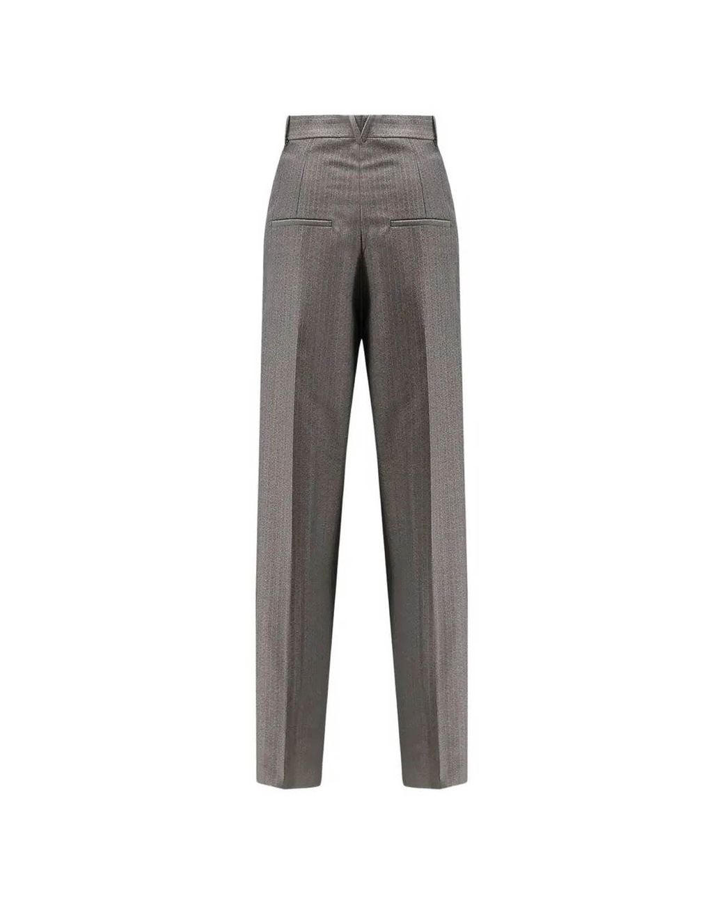 Bottega Veneta Gray Mohair Striped Trousers