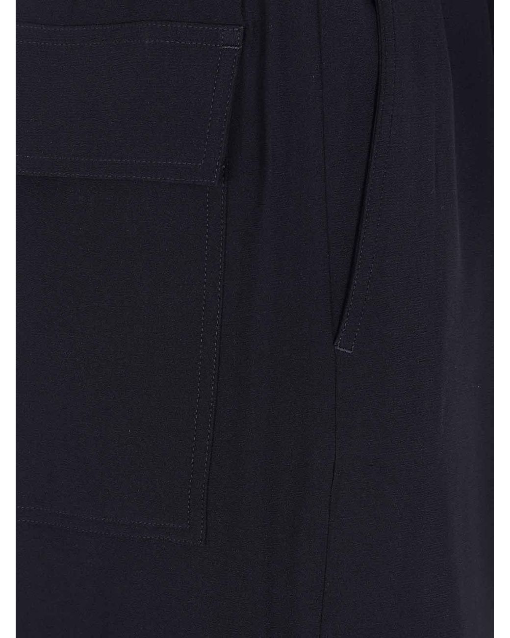 Rick Owens Blue Dietrich Drawstring Trousers