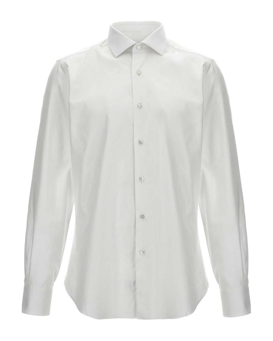 Barba Napoli White Cotton Shirt for men