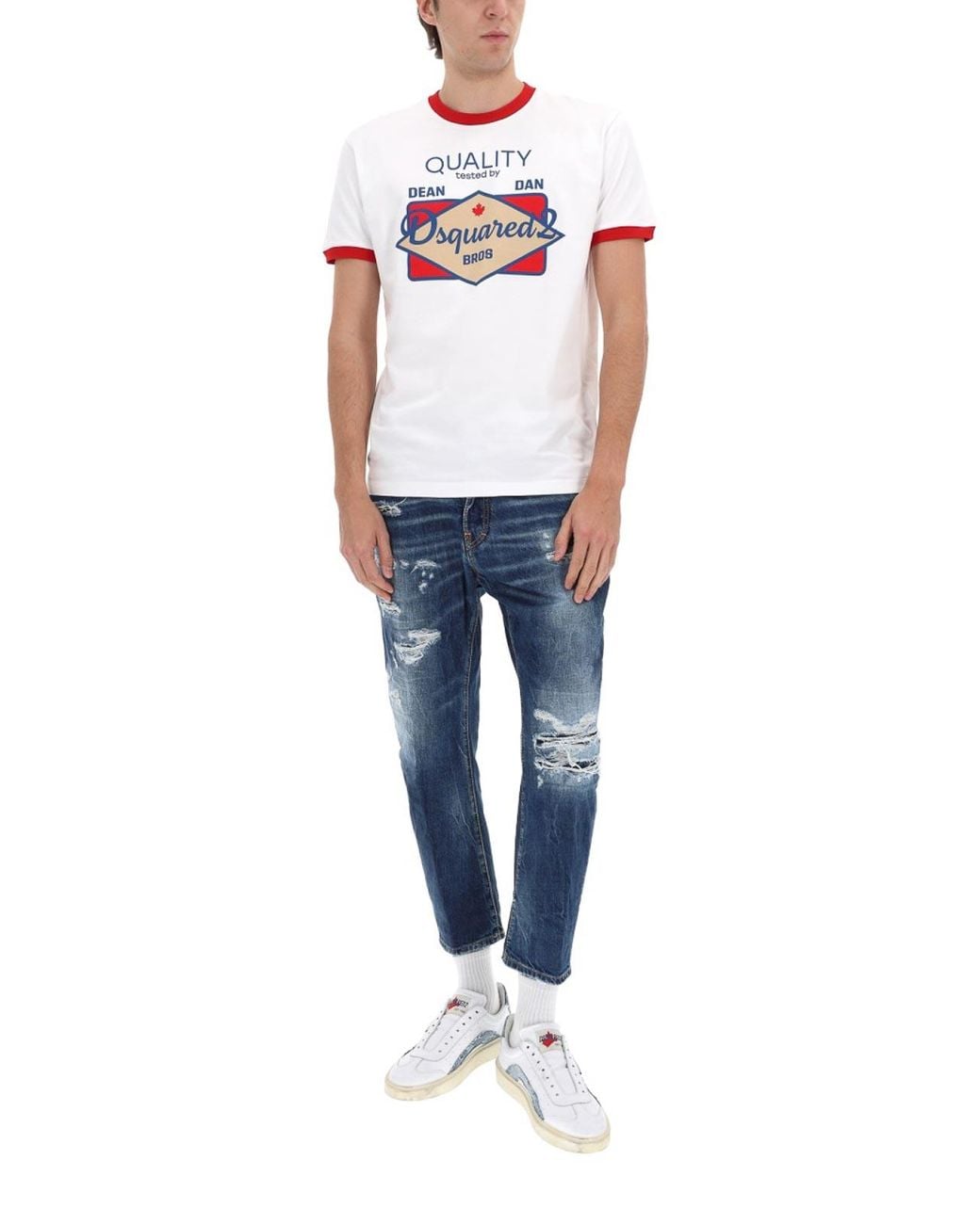 DSquared² Blue Jeans With Details for men